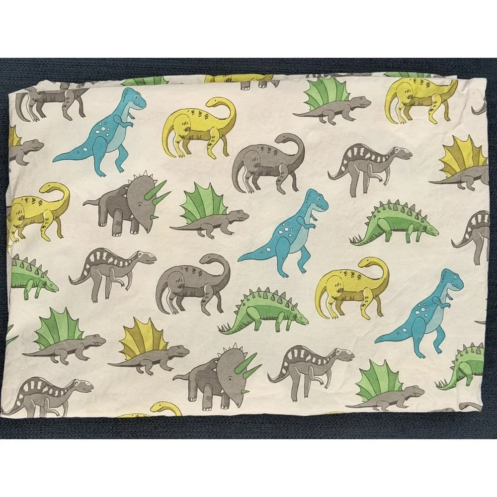 Pottery Barn Kids Dinosaur Twin Sheet Set 3 PCS Green Blue Gray 2015 Dinosaurs